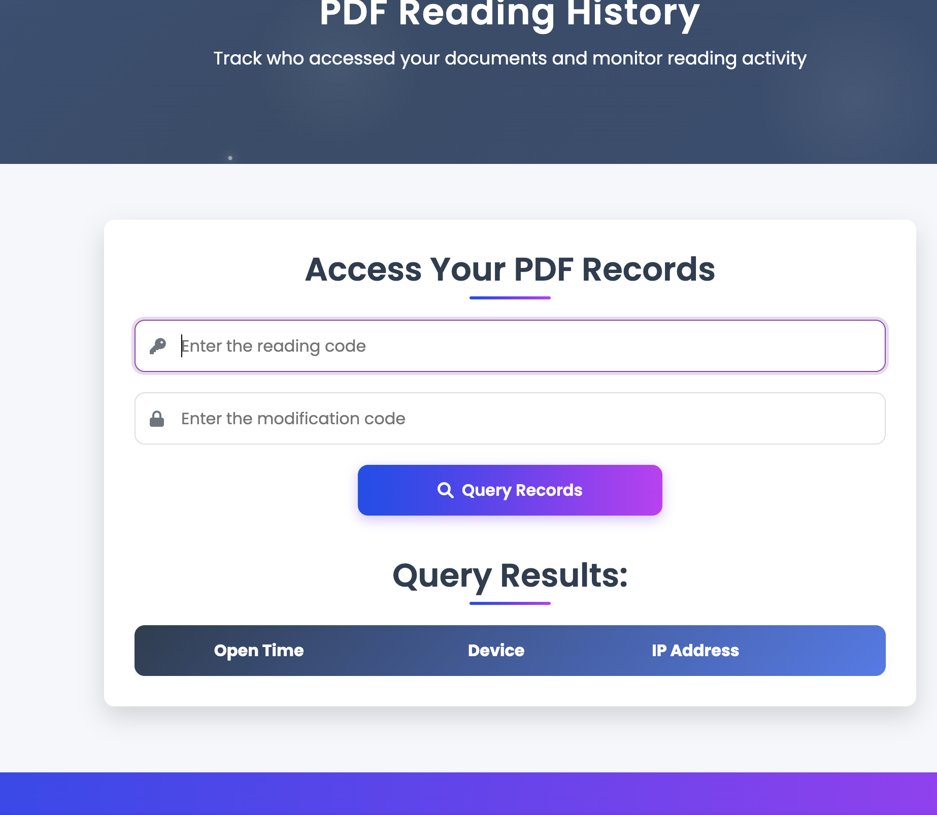 PDF Access Records